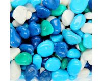 Камни-галька цветные декоративные голубые, синие, белые упаковка 350 г