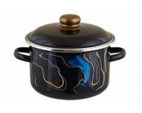 Кастрюля эмалированная сталь 4,0л цилиндр Mirage ТМ Appetite