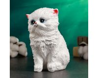 Копилка Котенок малый белый 16*12см