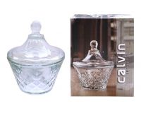 Ваза для конфет 10см 200мл стекло с крышкой Calvin