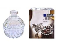 Ваза для конфет 8см 140мл стекло с крышкой Zarin