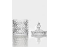 Ваза д/конфет 10.5*10.5*18 см, 550мл стекло с крышкой