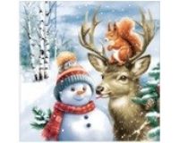 Салфетка бумажная 20л 33*33 3сл Золотой месяц