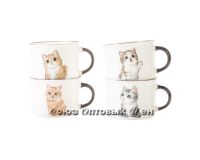 Кружка керам. чайная 180мл МИКС 4 дизайна