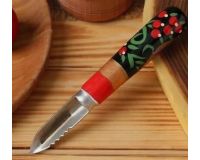 Овощечистка нержавеющая сталь вертикальная Ретро Хохлома