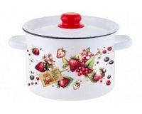 Кастрюля эмалированная сталь 4,5л цилиндр ТМ Appetite