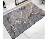 Коврик 50*80см влаговпитывающий, резиновый серый с золотом HOZBAT