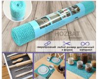 Коврик противоскользящий 30*150см Светло-голубой HOZBAT