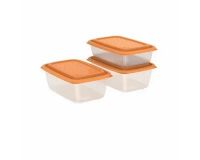 Контейнер для продуктов набор 3шт <Гурман> (СВЧ/заморозка) 0,8л; 2*1,1л