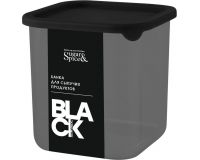 Банка для сыпучих продуктов Sugar&Spice Black 1,2л