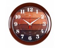 Часы настенные круг d=24,5см, корпус коричневый 