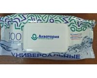 Салфетки влажные 100шт Акватория Универсальные
