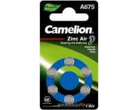 Батарейка для слуховых аппаратов CAMELION ZA675 BP-6 цена за упаковку 6 шт