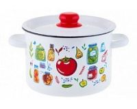 Кастрюля эмалированная сталь 1,5л цилиндр Marinades Appetite