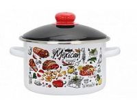 Кастрюля эмалированная сталь 2,0 л цилиндрическая Мексика