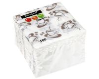 Салфетка бумажная 40л 24*24см 1сл Кофе