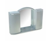 Шкафчик для ванной комнаты зеркальный Арго белый мрамор /11904А/ BEROSSI