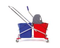 Тележка уборочная одноведерная 25л с отжимом 2 ведра