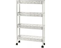 Этажерка 4-х ярусная 58*18*14 Keeplex Light белое облако BranQ