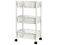 Этажерка 3-х ярусная 70*29*16 прямоугольная Keeplex Light белое облако BranQ