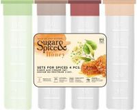 Специй набор 4 предмета мерная шкала, плотно прилегающая крышка Sugar Spice