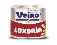 Бумага туалетная 4шт 3 слоя Veiro Luxoria