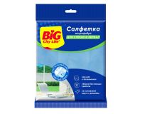 Салфетка для стекол и зеркал из микрофибры 35*35см Big City