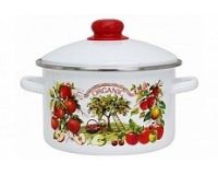 Кастрюля эмалированная сталь 4 л цилиндр Organic Appetite
