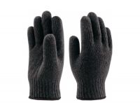 Перчатки хлопчатобумажные двойные черные зима ВОСТОК