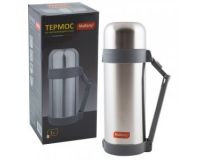 Термос нержавеющая сталь 1 л с широким горлом + кнопка Mallony SF-1000A 73006