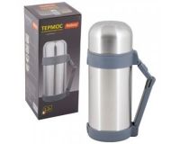 Термос нержавеющая сталь 1,2 л с широким горлом + кнопка Mallony SF-1200A 73003