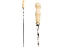 Шампур нержавеющая сталь с деревянной ручкой 450*10*2мм