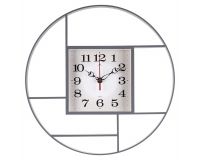 Часы настенные круглые 35см корпус серый 
