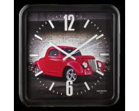 Часы настенные 26*26см Красный автомобиль