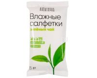 Салфетки влажные 15шт Акватория освежающие Зеленый чай