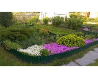 Ограждение для клумбы 1100*240мм Волна Зеленый мох