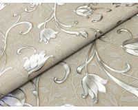 Клеенка cтоловая Жемчуг с принтом тканевая основа 137см*20м