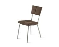 Стул ЛИОН.1 с мягким сиденьем и спинкой RAL 9007 металлический ALLURE