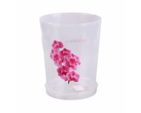 Горшок для цветов пластиковый 3.5 л прозрачный Орхидея Альтернатива