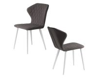 Стул ЙОРК ткань/металл серый/белый