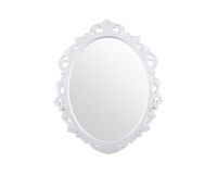 Зеркало для ванной Альтернатива Ажур в рамке белое 585*470 мм