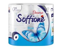 Бумага туалетная 4шт 2 слоя Soffioni Decoro Blue